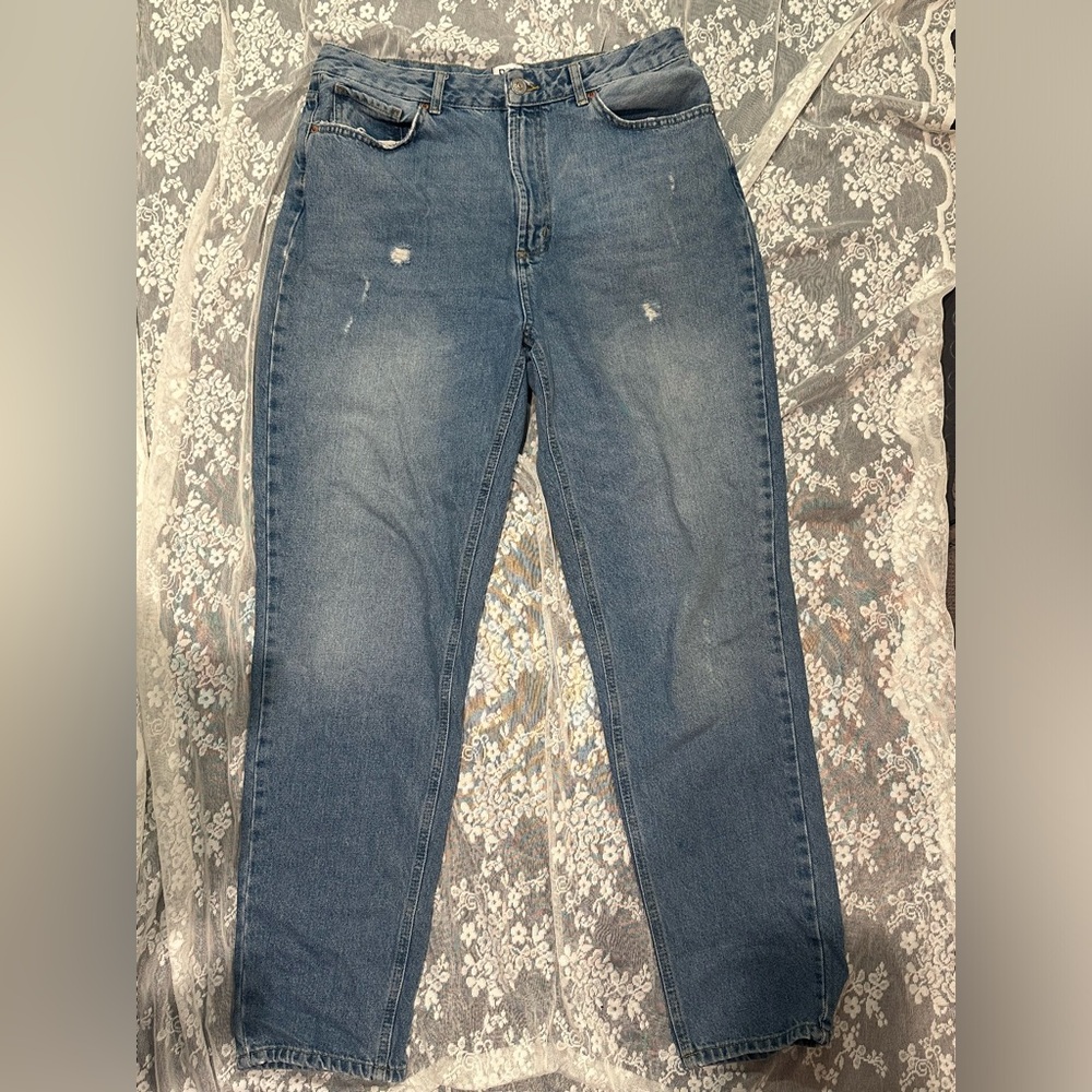 Women Mid- Waist Mom Jeans